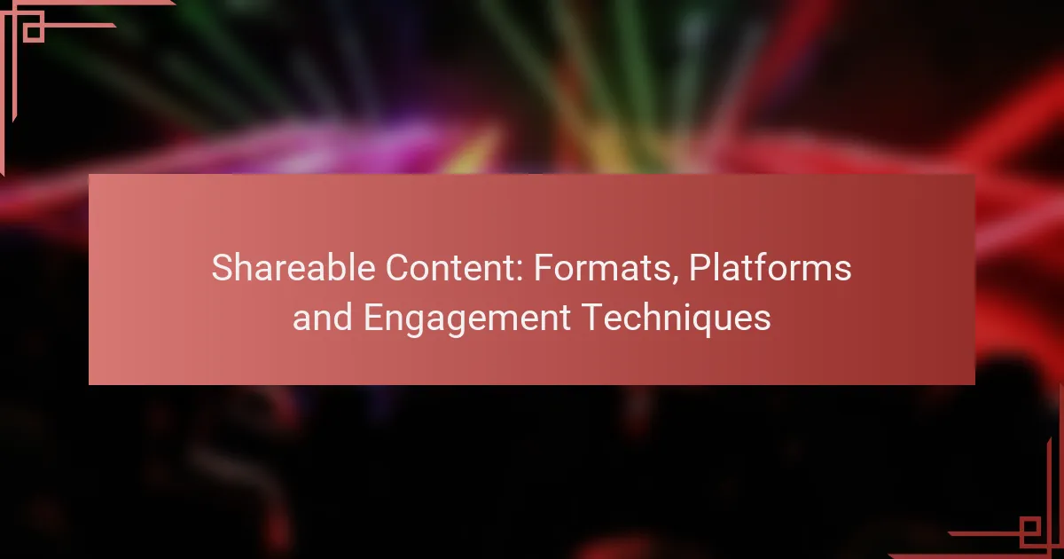 Shareable Content: Formats, Platforms and Engagement Techniques